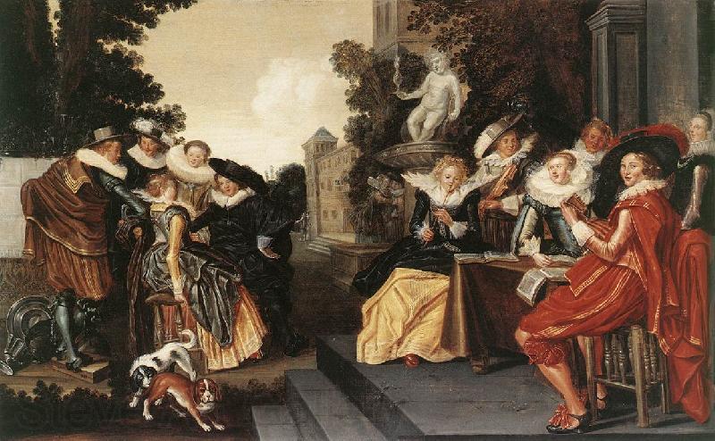 HALS, Dirck Merry Party in a Tavern fdg Germany oil painting art